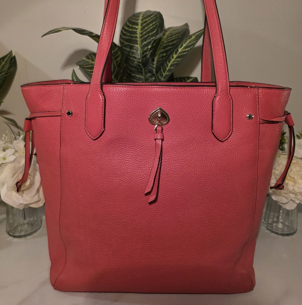 Kate Spade Pink Tote with Heart Charm